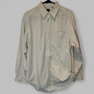 GAP Beige Striped Casual Button Down Shirt Medium